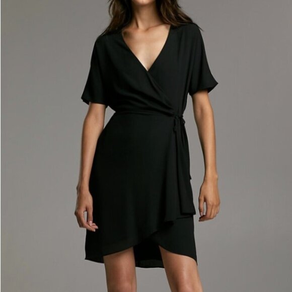 Babaton Aritzia Wallace Wrap dress in black, size XS - Picture 1 of 10